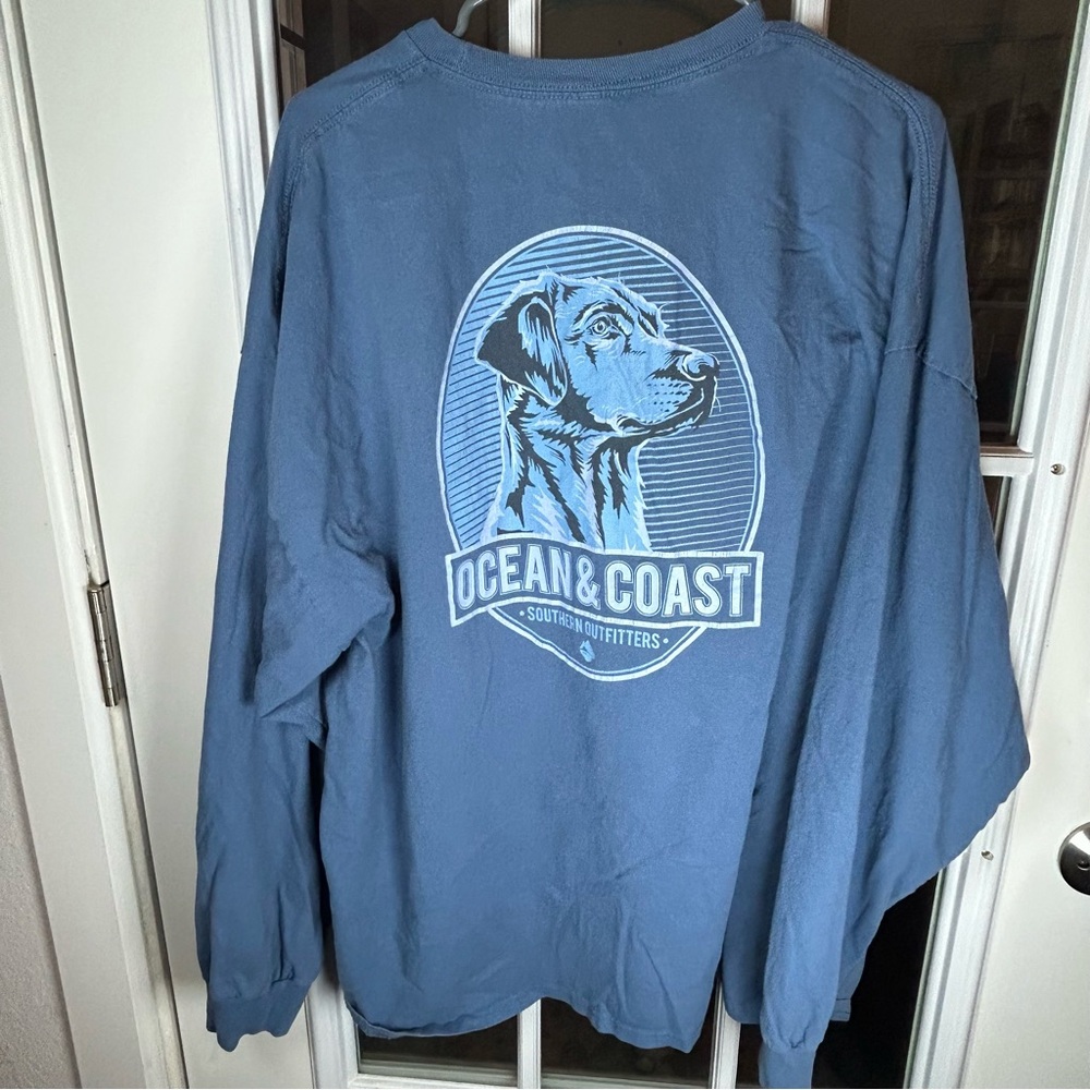 Ocean & Coast Men's Blue Long Sleeve Tee